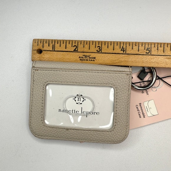 Nanette Lepore Card Case Hands Free Tan Bracelet Not Included Holds ID and Cards - Picture 4 of 6